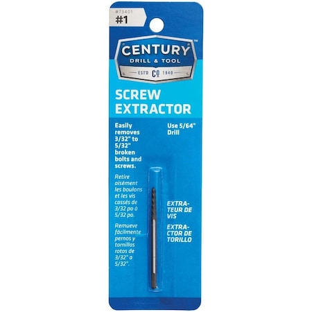 Century Drill & Tool Century Drill & Tool #1 Spiral Flute Screw Extractor 73401
